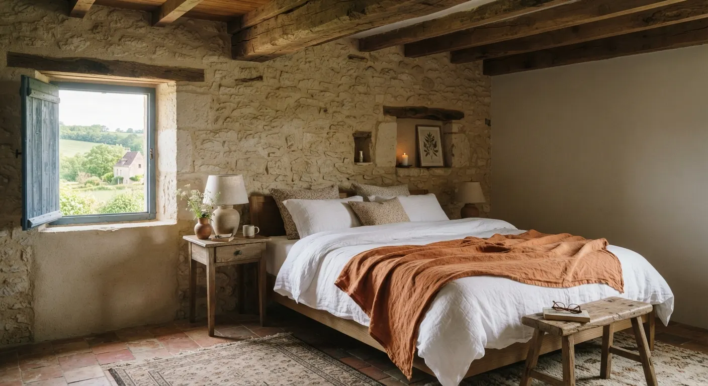 Chambre Noyer, lit 160