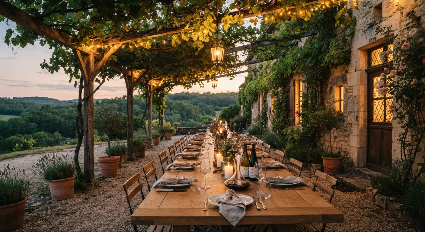 Table sous la treille